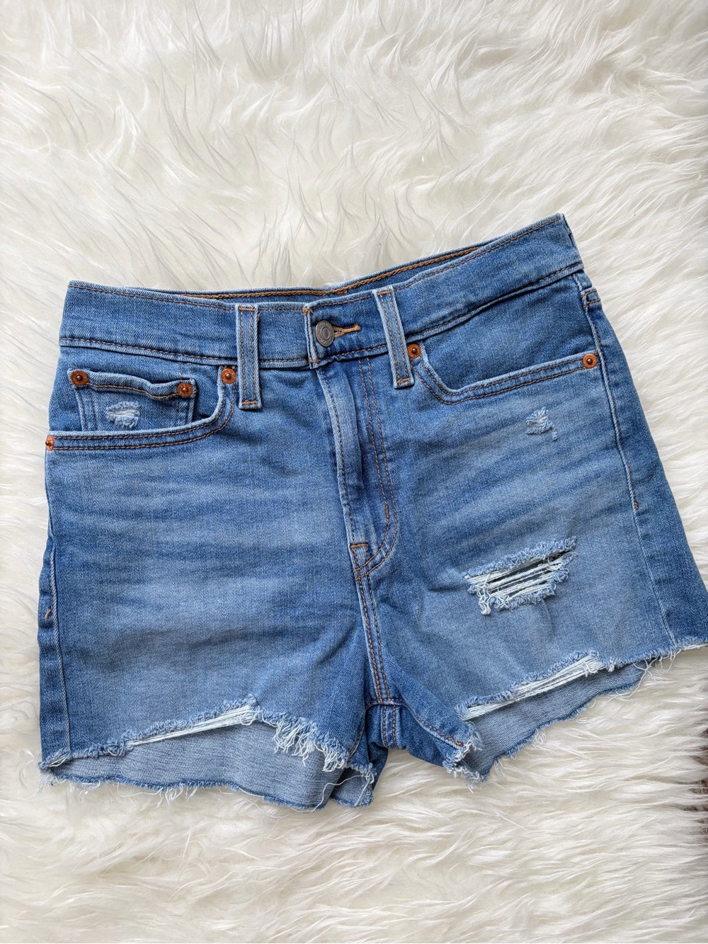 Levi's Women's high-rise denim cutoff jean shorts size 27